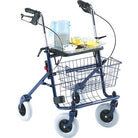 Rollator Quatro incl looprem & stokkenbak blauw < 130 kg - TotaalThuisZorg